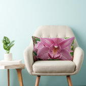 パープルオーキッドエレガントフローラ ランバークッション (椅子)