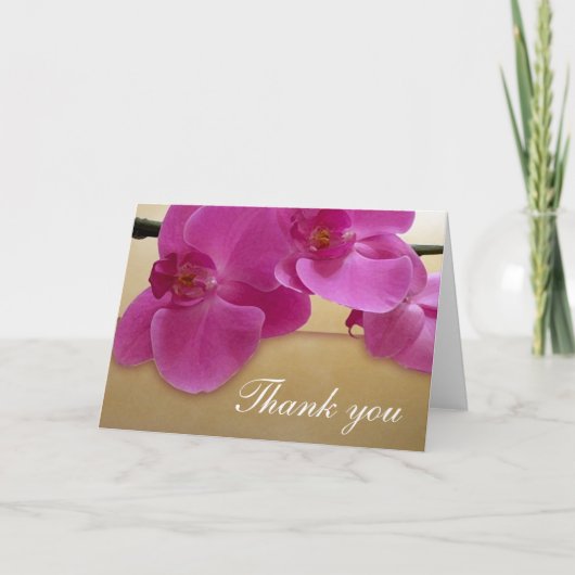 パープルオーキッドデザイン サンキューカード (正面)