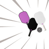 パープルオーキッドファンクとホワイトモノグラモダンム ピックルボールラケット