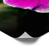 パープルオーキッドフラワーセンタークローズアップ ポスター (角)