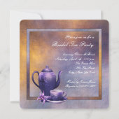 パープルオーキッドブライダルティー 招待状 (裏面)