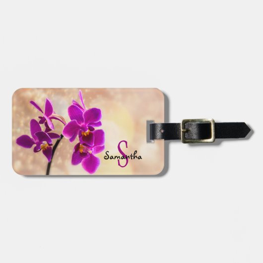 パープルオーキッドラゲッジタグ ラゲッジタグ (正面横)