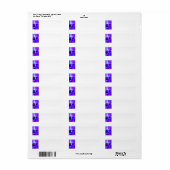 パープルオーキッド住所 シール (フルシート)