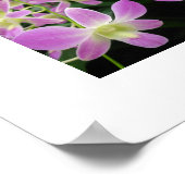 パープルオーキッド抽象芸術ポスター ポスター (角)