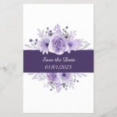 パープルオーキッド私はカップルのシャワーゲームカード チラシ (裏面)