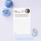 パープルオーキッド私はカップルのシャワーゲームカード チラシ (シングル)