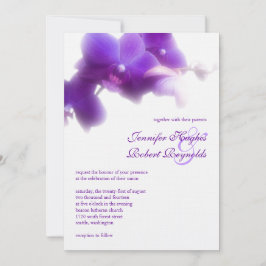 パープルオーキッド結婚式招待状 招待状