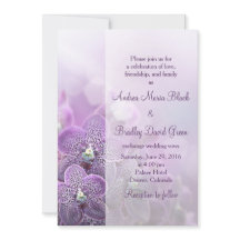 パープルオーキッド結婚式招待状