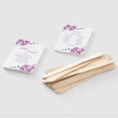 パープルオーキッド結婚式 プログラム ハンドファン (組立なし)