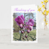 パープルオーキッド カード (黄色い花)