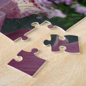 パープルオーキッド&ガーデンカラフルフローラ ジグソーパズル (側面)