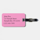 パープルオーキッド&ガーデンカラフルフローラ ラゲッジタグ (裏面横)