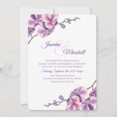 パープルオーキッド 招待状 (正面)