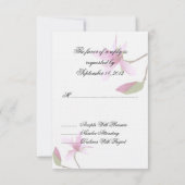 パープルオーキッドRSVP招待状 出欠カード (裏面)