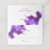 パープルオーキッ結婚ズ折り畳み座席表 プレイスカード (外部開封)