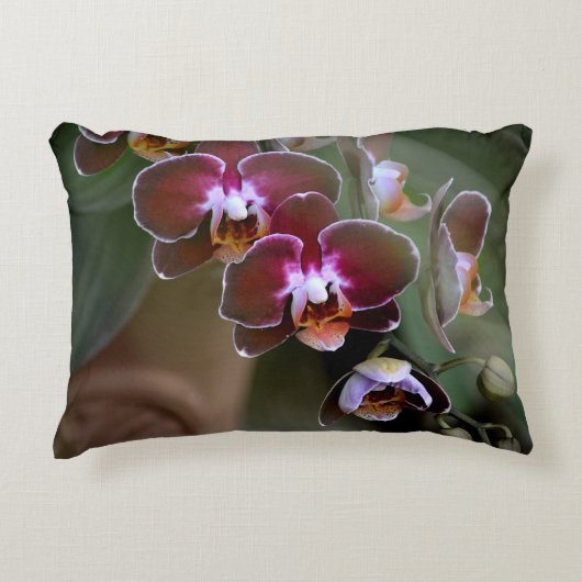 パープルオーキンスボタニカルフローラ写真 アクセントクッション (正面)