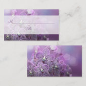 パープルオーキ結婚ッドの特別な機会座席表 プレイスカード (正面/裏面)