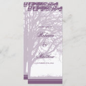 パープルオークツリー冬の結婚式プログラム プログラム (正面/裏面)