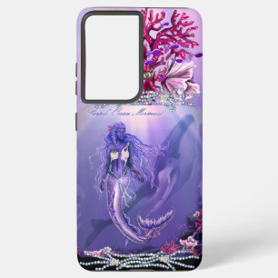パープルオーシャンマーメイド SAMSUNG GALAXY S21+ケース