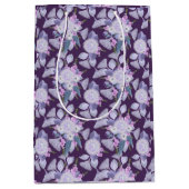 パープルオーストラリアワイルドフラワーズ抱き枕 ミディアムペーパーバッグ (正面)