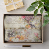 パープルオータムカボチャ秋オールドヴィンテージ金ゴールドティス 薄葉紙 (ギフト)