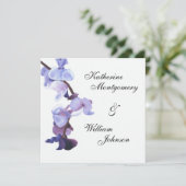 パープルオーチッドの結婚式招待状 招待状 (スタンド正面)