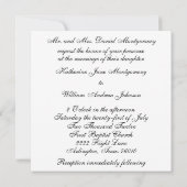 パープルオーチッドの結婚式招待状 招待状 (裏面)