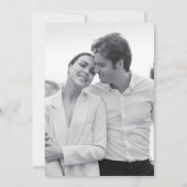 パープルオーチッド水彩植物学的な結婚式の写真 招待状 (裏面)