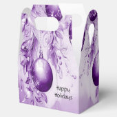 パープルオーナメントクリスマスホリデーギフトボックス フェイバーボックス (オープン)