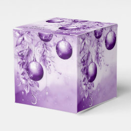 パープルオーナメントクリスマスホリデーギフトボックス フェイバーボックス