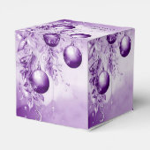 パープルオーナメントクリスマスホリデーギフトボックス フェイバーボックス (裏面サイド)