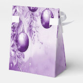パープルオーナメントクリスマスホリデーギフトボックス フェイバーボックス (裏面サイド)