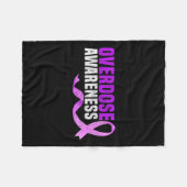 パープルオーバードーズ認識度ギフトオピオイド生存者リ フリースブランケット (正面(横))