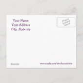 パープルオープンハウス招待用はがき インビテーションポストカード (裏面)