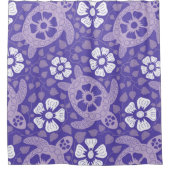 パープルカウアイカメ シャワーカーテン (正面)