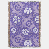 パープルカウアイカメ スローブランケット (正面縦)