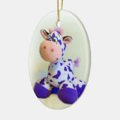 パープルカウセラミックオーナメント セラミックオーナメント (左)