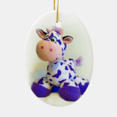 パープルカウセラミックオーナメント セラミックオーナメント (裏面)