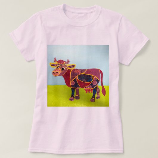パープルカウTシャツ Tシャツ (デザイン正面)