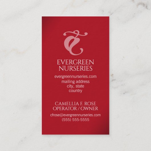 パープルカエレガントラユリ 名刺 (裏面)