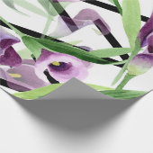 パープルカエレガントラ花包み紙 ラッピングペーパー (角)