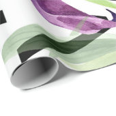 パープルカエレガントラ花包み紙 ラッピングペーパー (ロールコーナー)