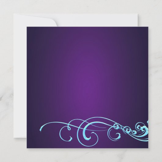 パープルカクテルタイムバチェロレッテ招待状 招待状 (裏面)