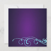 パープルカクテルタイム独身最後の夜の招待状 招待状 (裏面)