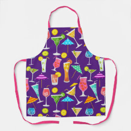 パープルカクテルハッピーアワーバー エプロン