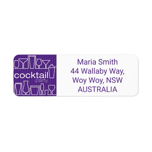 パープルカクテルパーティー ラベル (正面)