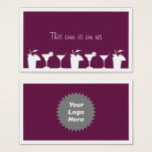 パープルカクテル企業のイベントドリンクチケット (正面&裏面)