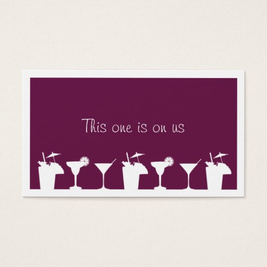 パープルカクテル結婚のイベントドリンクカスタムチケット (正面)