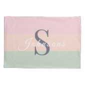 パープルカスタマイズColorBlock用イニシャルモノグラム 枕カバー (裏面)