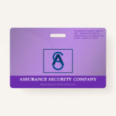 パープルカスタムセキュリティガードフォトバッジ バッジ (裏面)